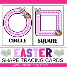 Load image into Gallery viewer, Easter Shape Tracing Cards - Bunny Design
