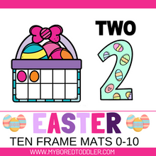 Load image into Gallery viewer, Easter Counting Ten Frame Cards (zero to ten)
