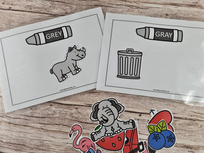 Color Matching and Sorting Cards  - FREE