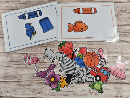 Color Matching and Sorting Cards  - FREE