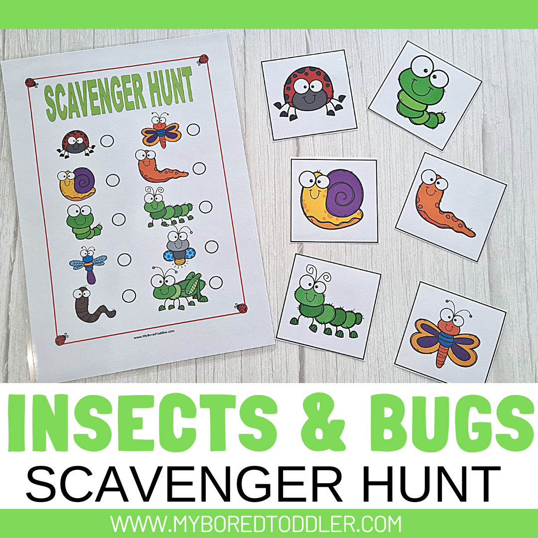 Insects & Bugs Scavenger Hunt – My Bored Toddler