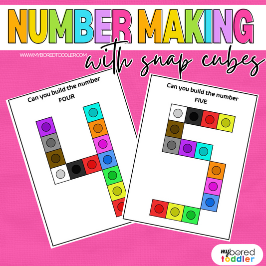 Number Building Cards 0-10 Snap Cubes
