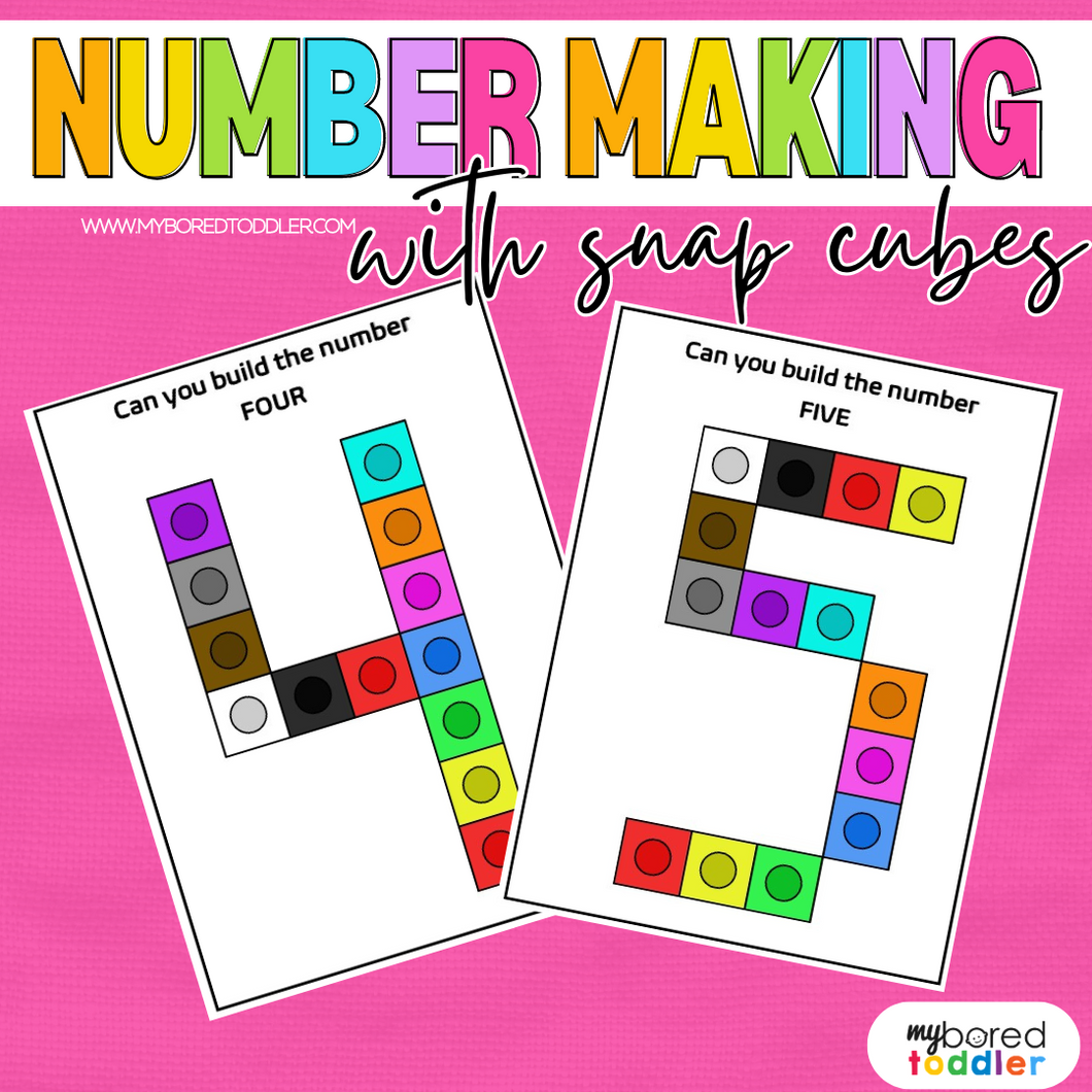 Number Building Cards 0-10 Snap Cubes
