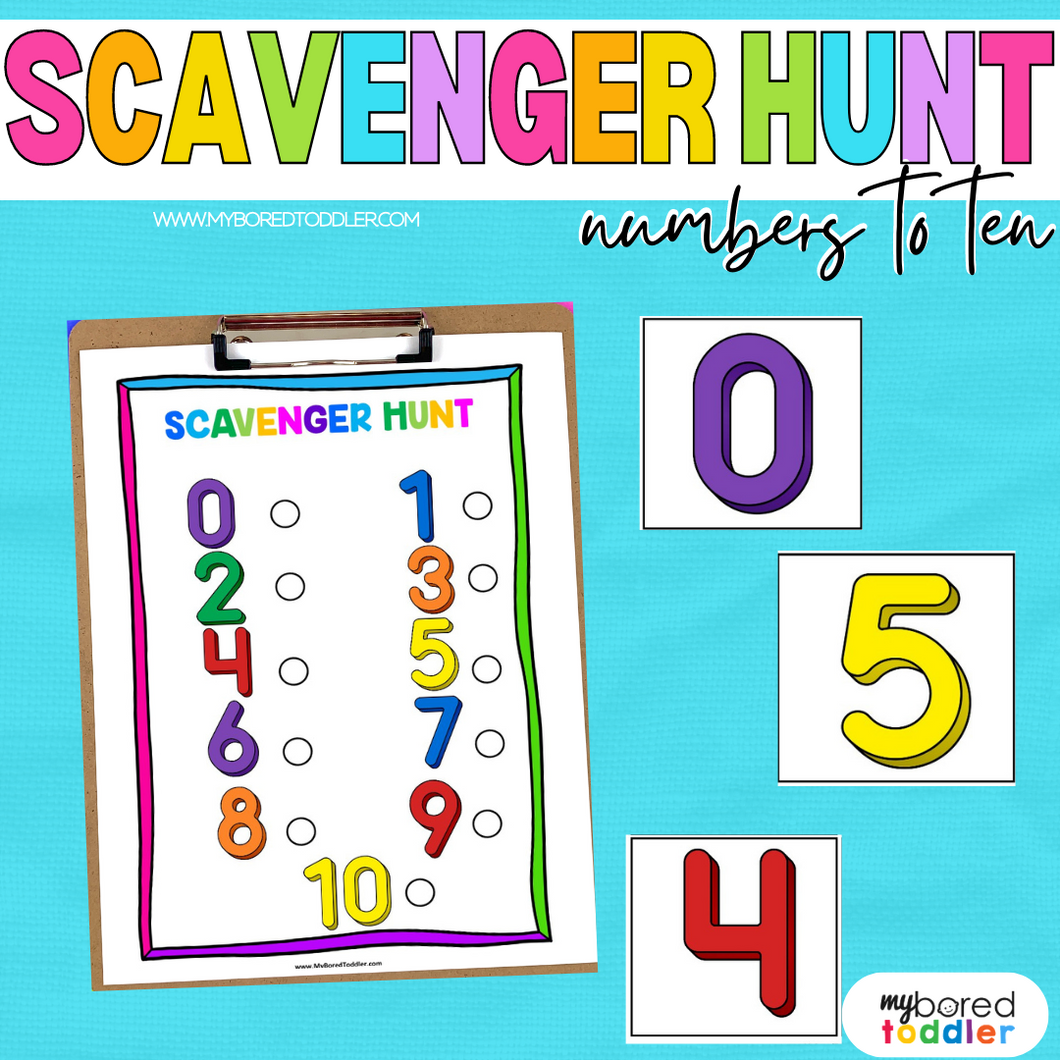 Numbers to Ten Scavenger Hunt