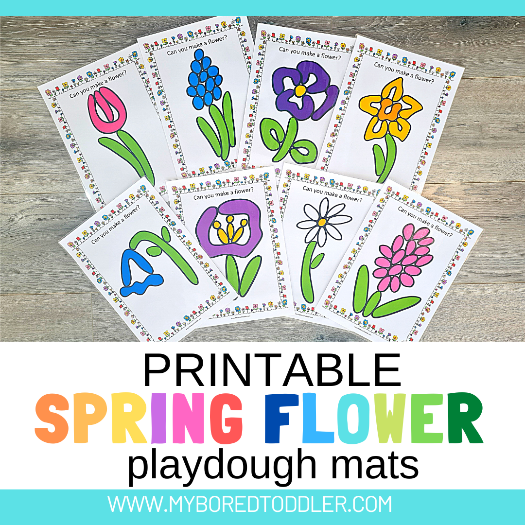 Spring Flower Playdough Mats