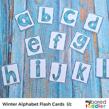 Load image into Gallery viewer, Winter Alphabet Flashcards - Uppercase &amp; Lowercase
